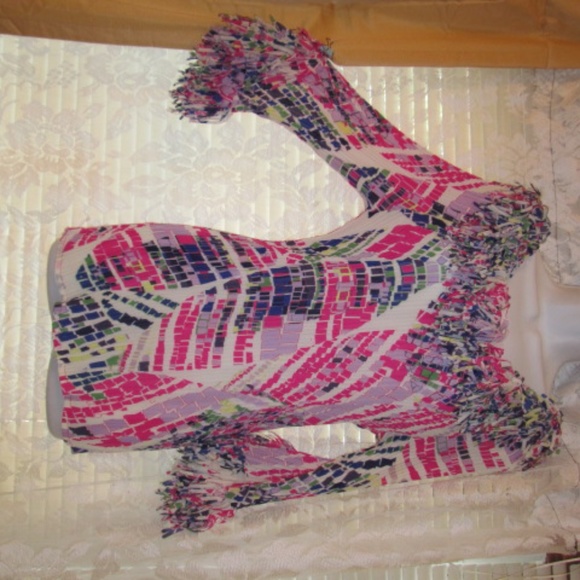 Vintage Confetti Stretch fringed festival blouse - Picture 5 of 8